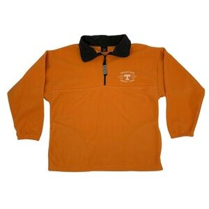 Tennessee Volunteers Fleece Sweater Mens Size M Orange 1/4 Zip Collared Pullover